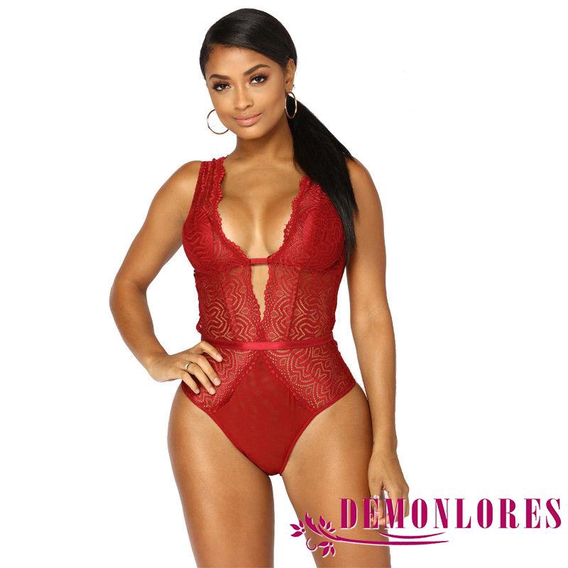 Bộ bodysuit ren xuyên thấu gợi cảm