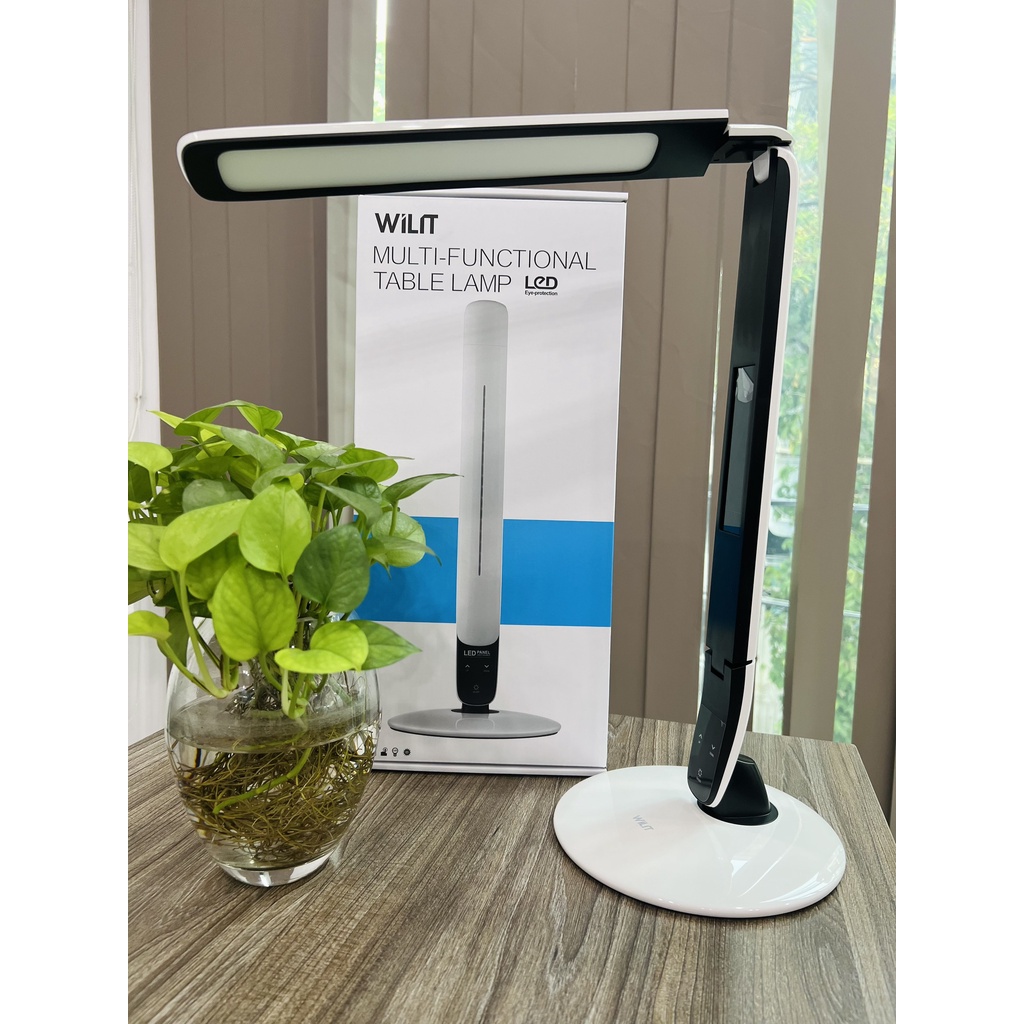 Đèn bàn học chống cận Wilit S1, đèn học tích hợp đồng hồ báo thức, lịch, thời gian chính hãng Đức