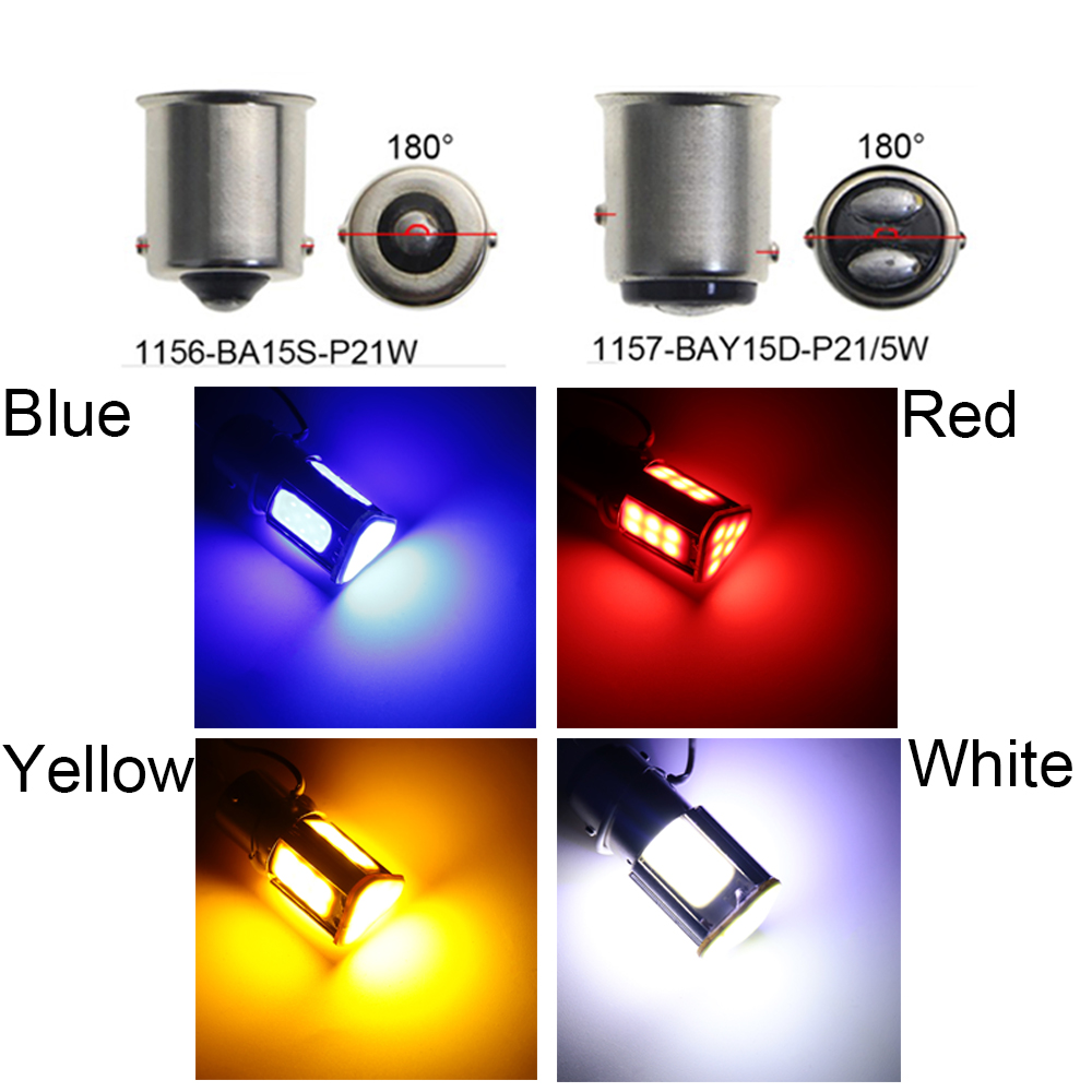 Bóng đèn led phanh xe hơi tự động 1156 Ba15S Cob Dc12V 1157 Bay15D