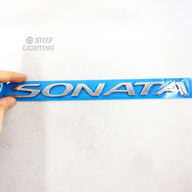 Logo họa tiết SONATA bằng ABS trang trí xe hơi