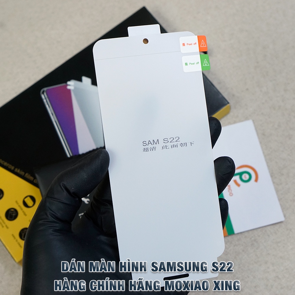 Dán màn hình Samsung S22 Ultra full màn hình trong suốt PPF chính hãng Moxiao Xing - Dán dẻo Samsung Galaxy S22 Ultra