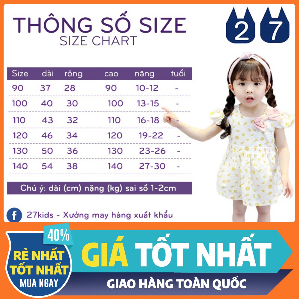 Áo thun bé gái 27HOME áo thun cho bé họa tiết đáng yêu