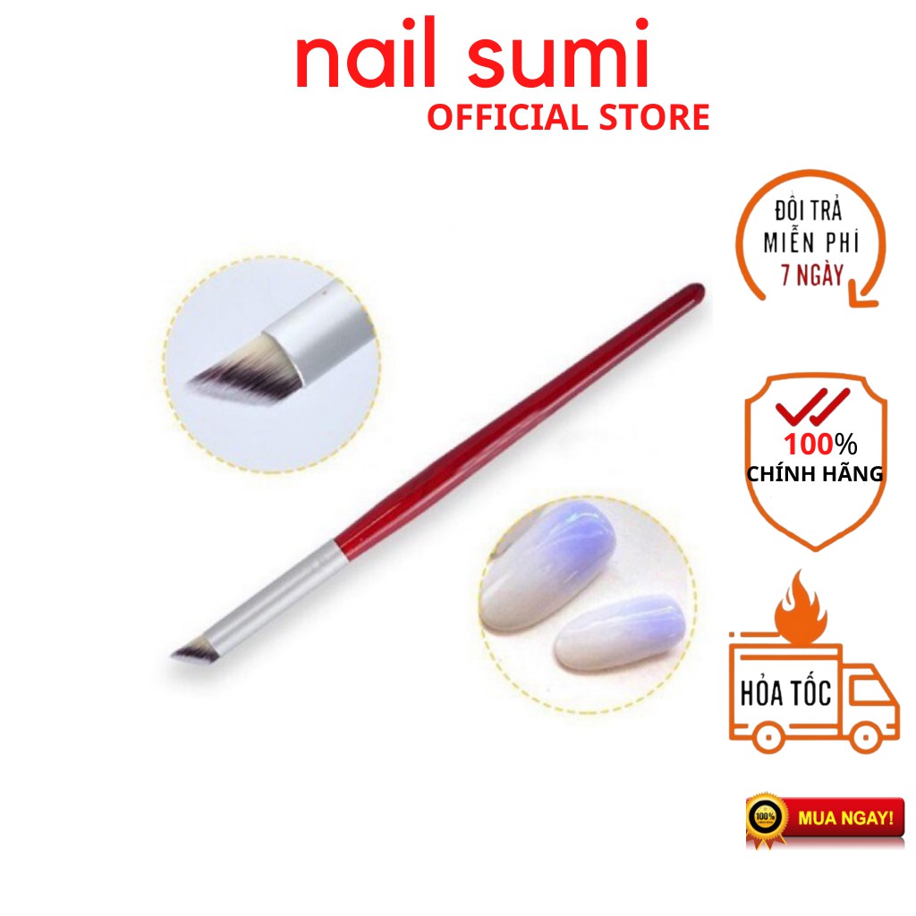 Cọ ombre cán gỗ đầu tròn