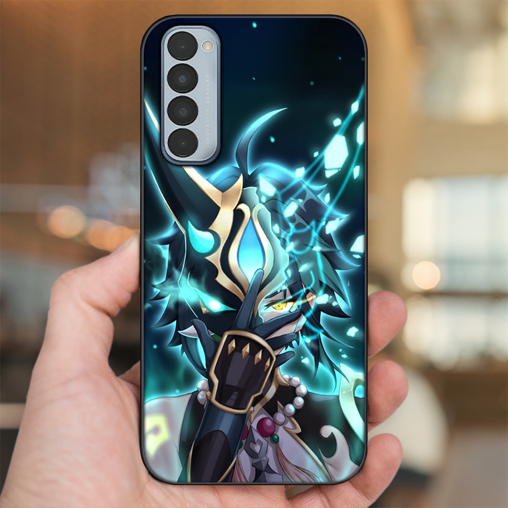 Ốp lưng Oppo Reno 4 Pro viền đen in hình Xiao Genshin Impact