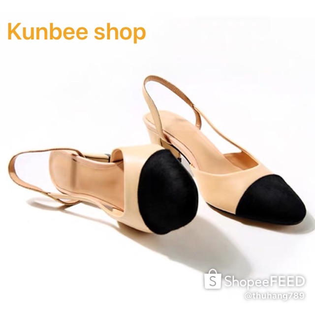 (NGHỈ BÁN) Giày Gót 3cm Đế Thấp Khỏe Chân - Kunbee Shop (Có video + ảnh tự chụp)