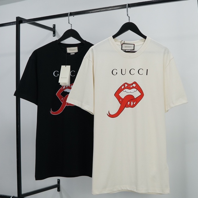 Áo thun unisex form rộng GC Mouth Print áo thun Cotton Organic  | THE BOX STUDIO