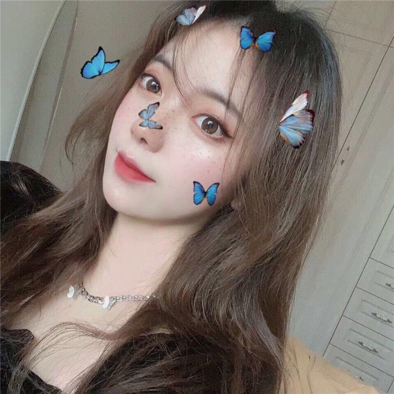 Bộ Dây Chuyền + Bông Tai Hình Bướm Phong Cách Boho Cho Nữ