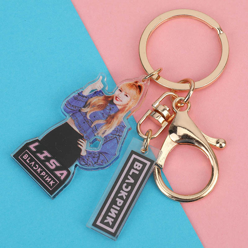 Móc khóa gắn mặt hình các thành viên nhóm nhạc Blackpink Twice Seventeen độc đáo