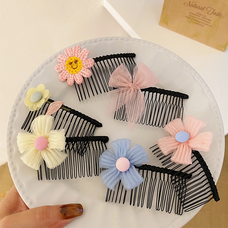 Lược Cài Tóc Đính Nơ Thiết Kế Mới Thời Trang Theo Phong Cách Nhật Hàn Cho Bé