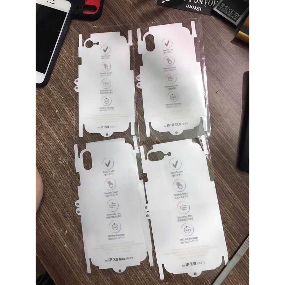 Miếng Dán PPF Iphone 13 Pro max 6 6s 7 8 Plus X Xr Xs max 11 Pro max 12 Pro max Chống vân tay Dán mặt mặt sau iphone