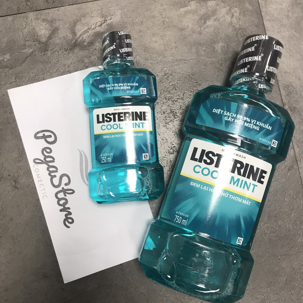 Nước súc miệng Listerine nước xúc miệng Cool Mint loại lớn750ml /chai nhỏ 250ml / LISTERINE KHÔNG CAY Cool Mint Zero