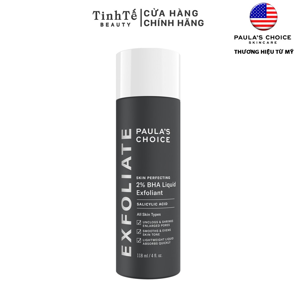 Dung dịch tẩy tế bào chết Paula's Choice Skin Perfecting 2% BHA Liquid 118ml