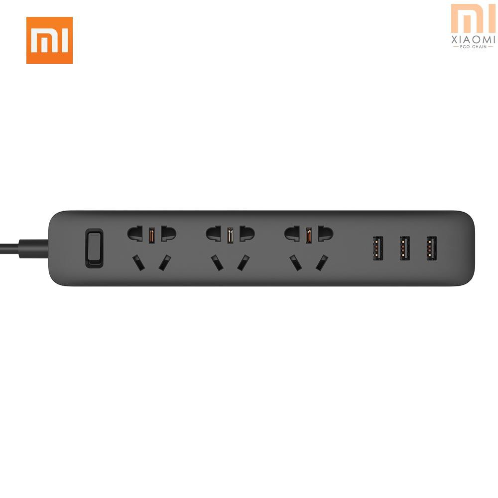 S☆S Xiaomi Mi Smart Power Socket Portable Strip Plug Adapter Fast Charging 3 USB Extension Socket Plug 3 Standard Socket