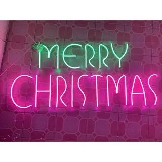 Đèn Trang Trí Led Neon Sign MERRY CHRISTMAS uốn chữ, hình theo yêu cầu