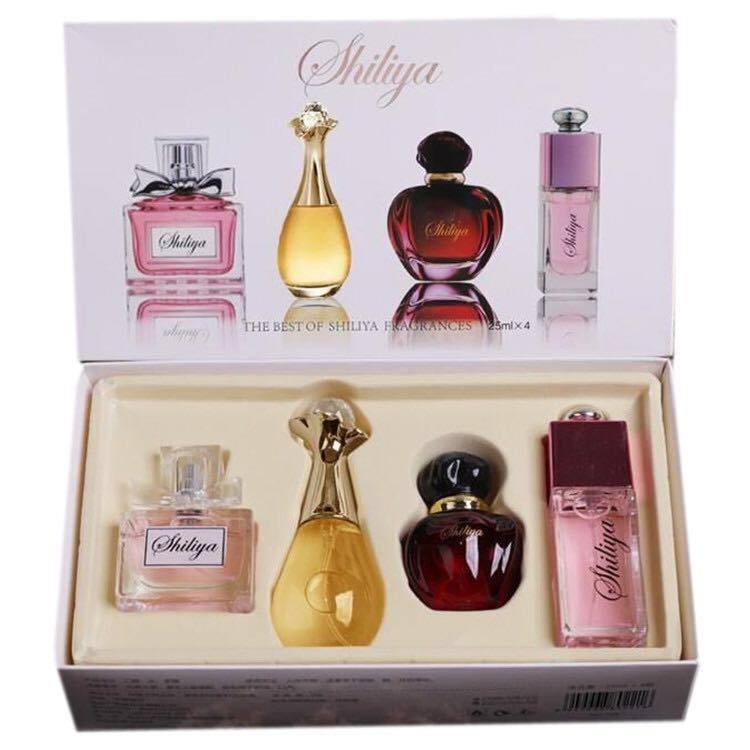 GiGiBomstore Sét 4 chai nước hoa hương thơm quyến rũ Nước hoa nữ 25ml