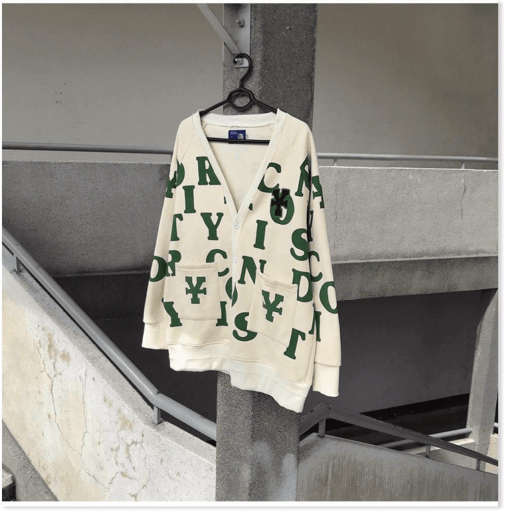 ÁO KHOÁC CARDIGAN NỮ PHỐI HỌA TIẾT CHỮ TRẺ TRUNG NĂNG ĐỘNG DỄ PHỐI ĐỒ HỢP THỜI TRANG