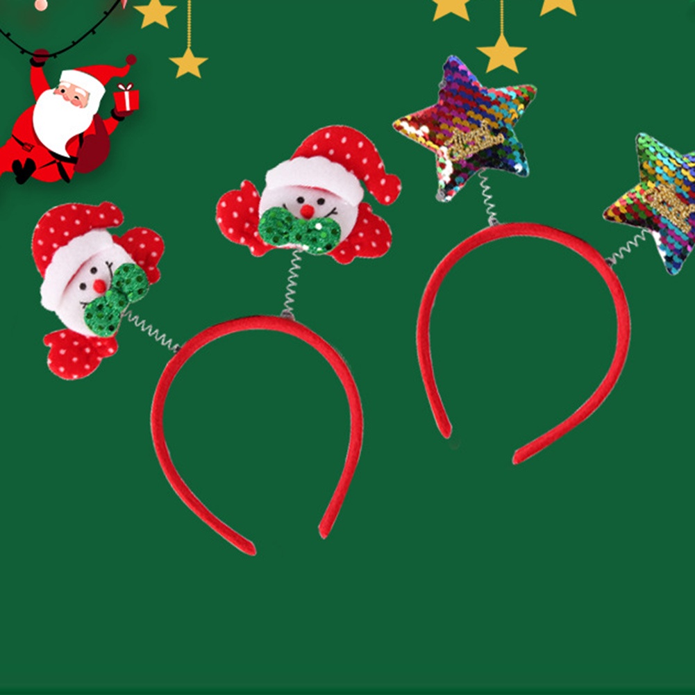 Băng Đô Cài Tóc Phong Cách Giáng Sinh Hoạt Hình Dễ Thương