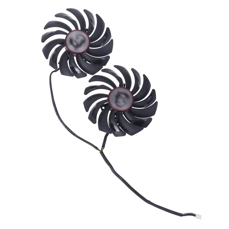Set 2 quạt tản nhiệt đồ họa Pld10010S12Hh Pld10010S12Hh 4pin cho Msi Cedon R9 Rx470 480 570 580 Gtx1080Ti 1080 1070 1060