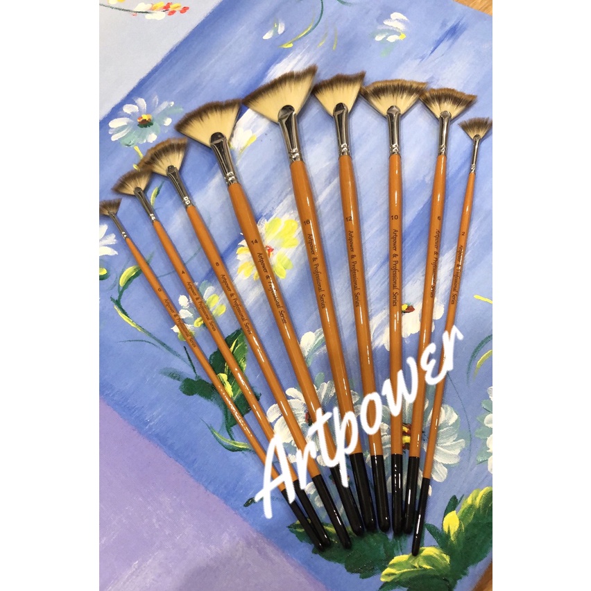 Bộ cọ vẽ hình  quạt 9 cây ArtPower