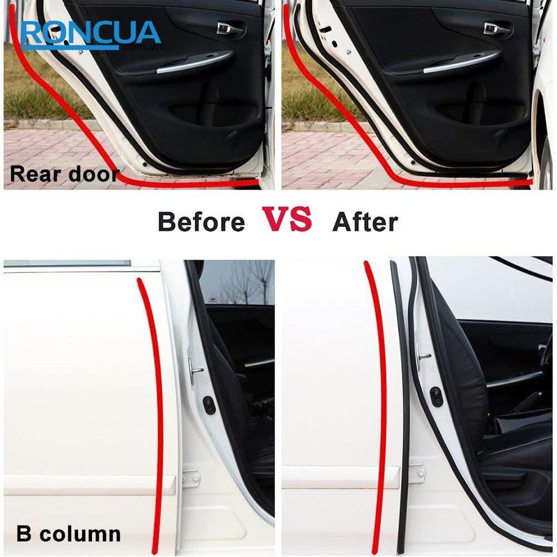 Ron Viền Bảo Vệ Cánh Cửa Xe Hơi Nẹp U Gioăng Oto Ôtô Chống Va Đập Ồn Cách Âm Đàn Hồi Lõi Thép Cao Su Zaba