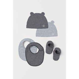 Set phụ kiện 5 chi tiết mũ yếm giày HM H&M sz 2-4y_hàng chính hãng authentic