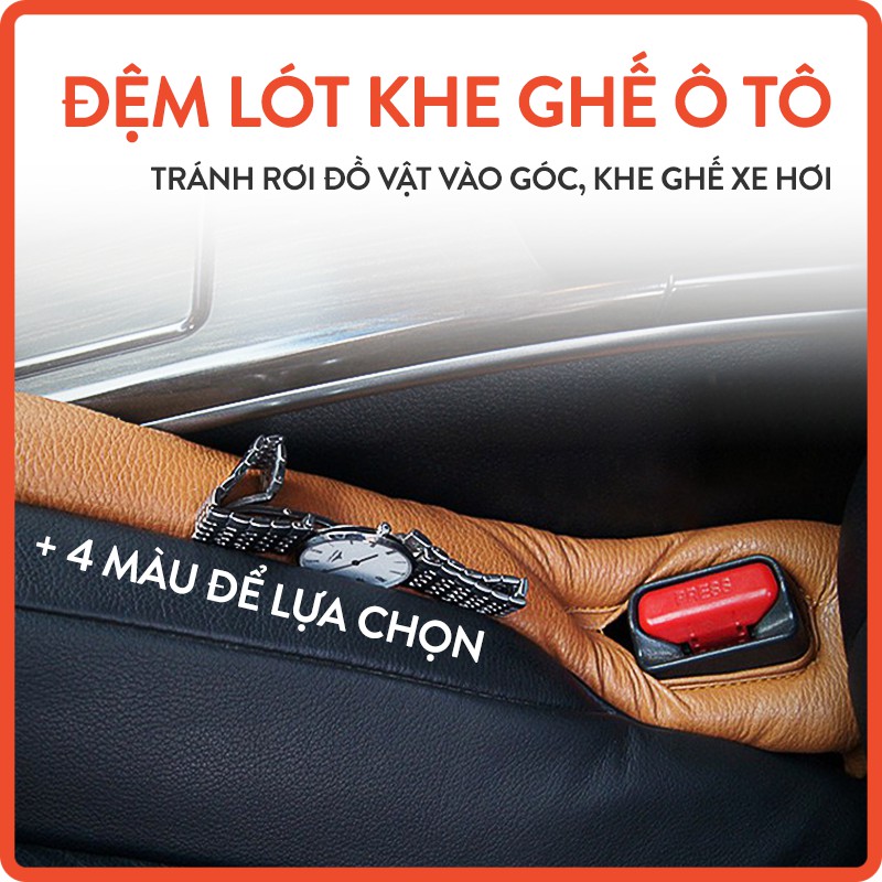 Miếng Lót Khe Ghế Ô Tô Chống Rơi Đồ Da PU Cao Cấp