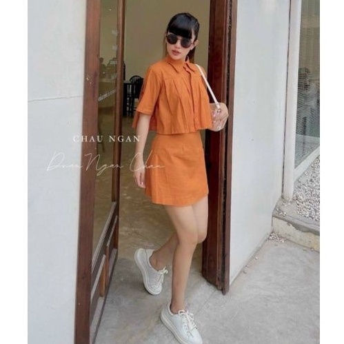 SET Áo &quot;Bigsize&quot; Xếp Ly Chất Cotton Mỹ