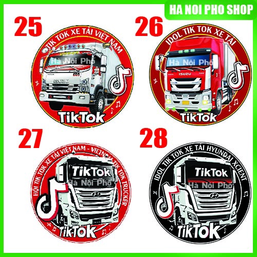 Tem Logo Hà Nội Phố Xe Tải Tùy chọn Mẫu và kích thước 16cm, Phản quang, chống nước, Bền Màu, Chịu Nhiệt