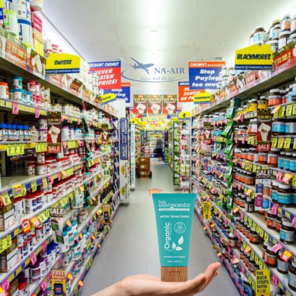 Dầu bôi ấm ngực cho Bé Little Innocents Organic 75ml Úc phòng ngừa cảm cúm,giảm ho,nghẹt mũi