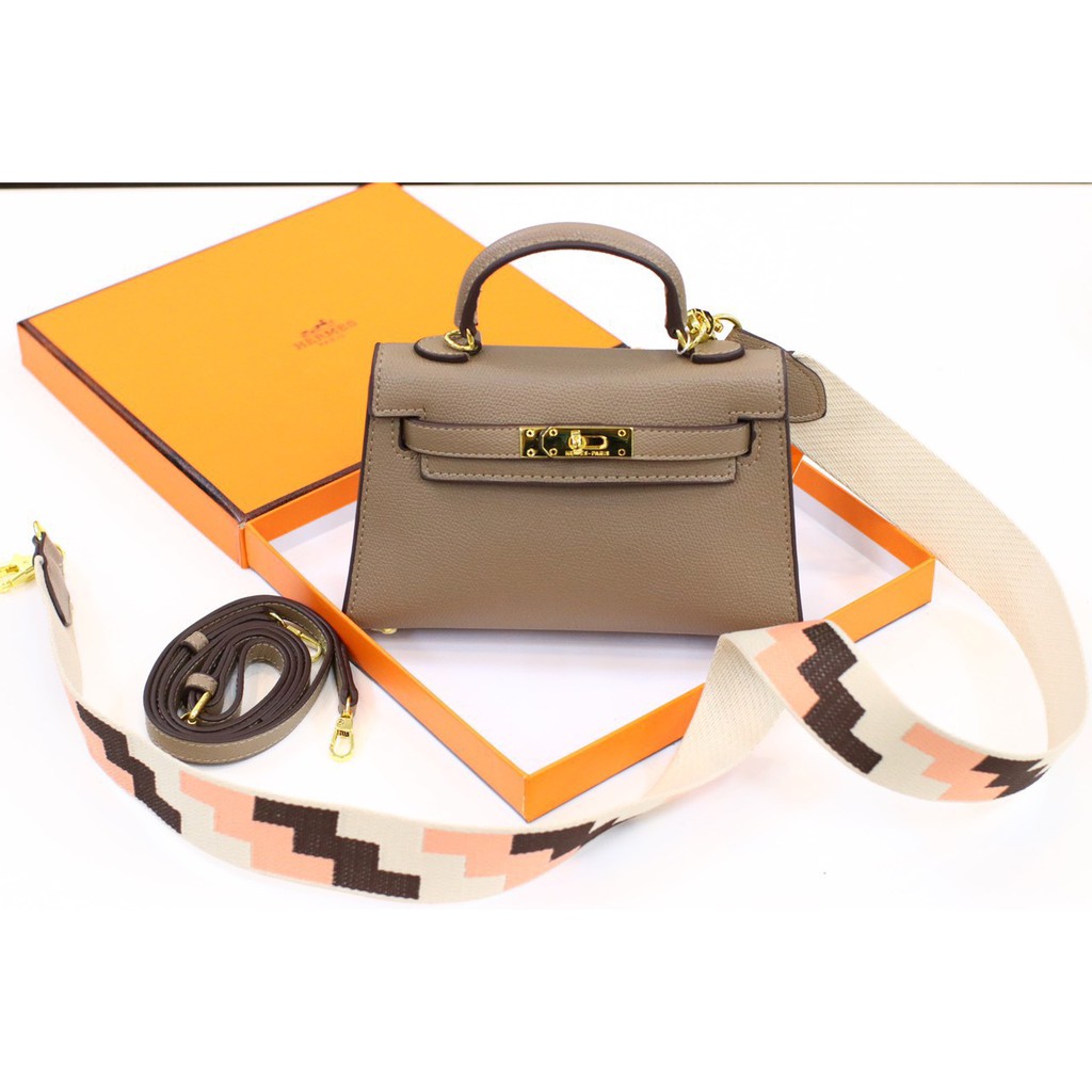 Túi xách Hermes Kelly - Size 18cm - Bản 2 dây - Full box - Giá rẻ - Free ship