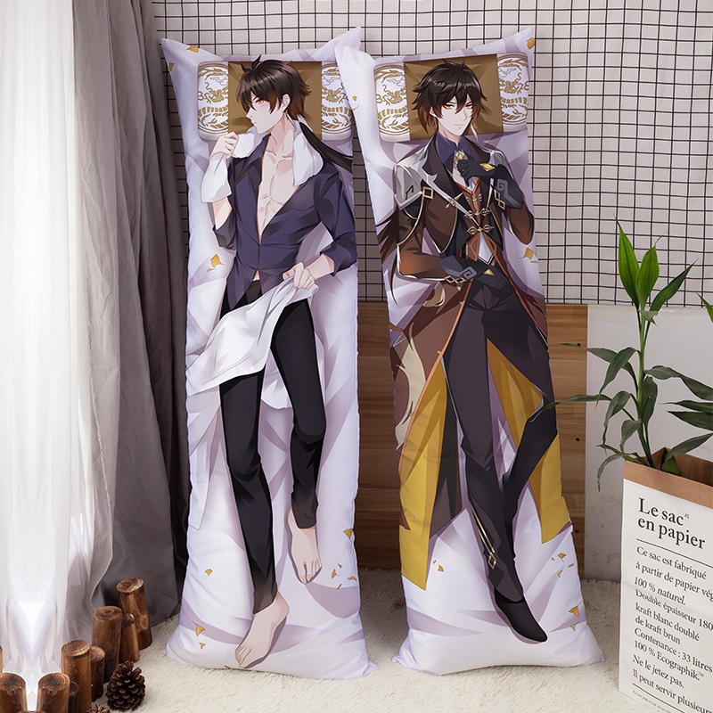Vỏ Gối In Hình Game Genshin Impact Zhongli Dakimakura