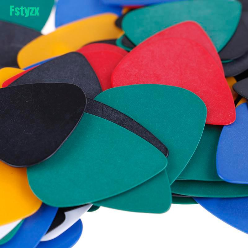 fstyzx 100PCS Acoustic Bulk Celluloid Electric Colored Smooth Guitar Pick Pick Plectrum