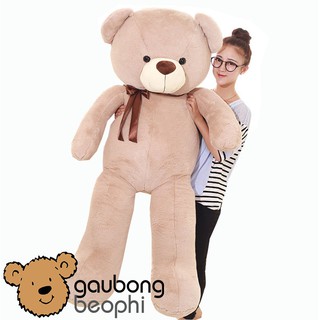 Gấu bông teddy lông bột màu cafe