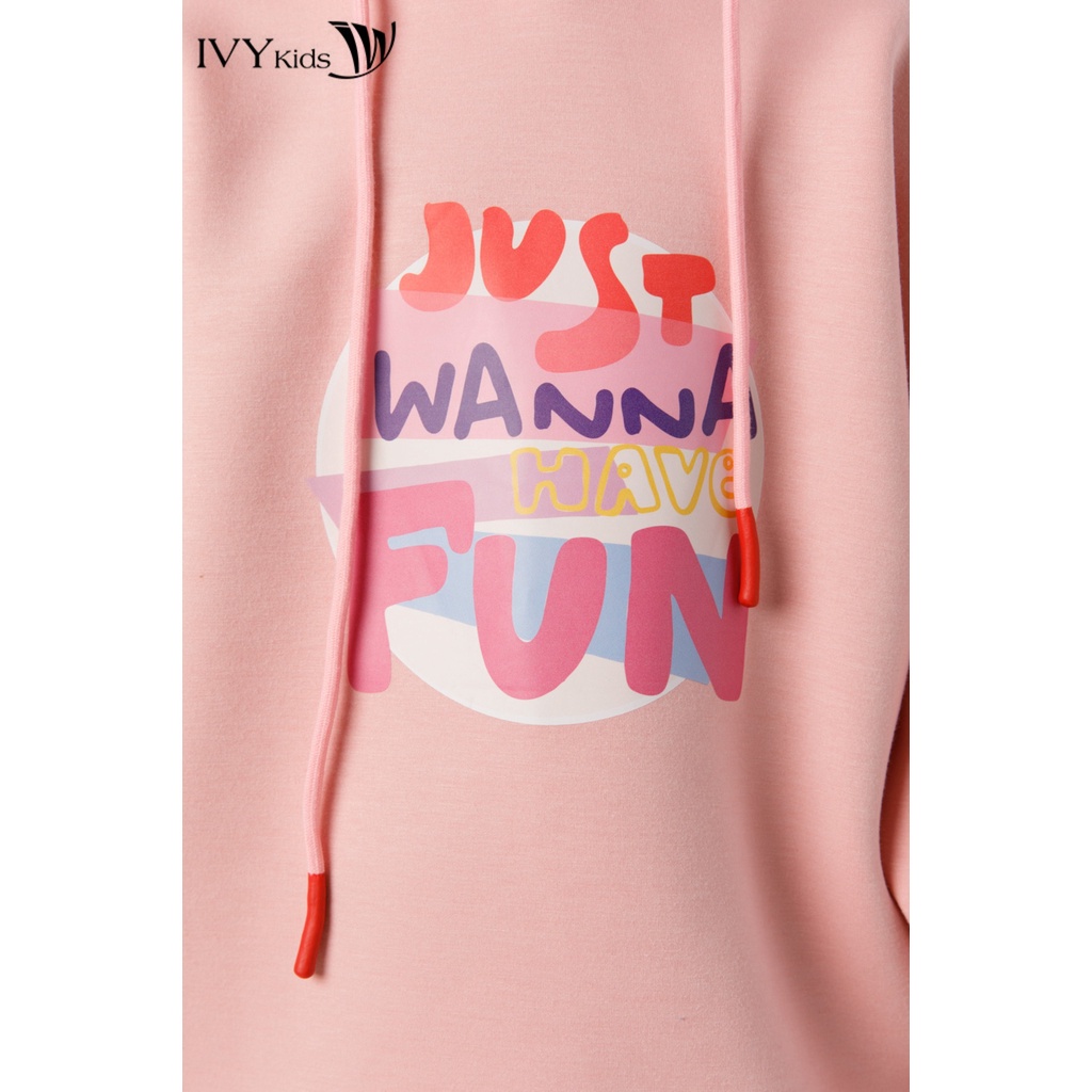 [NHẬP WABRTL5 GIẢM 10% TỐI ĐA 50K ĐH 250K ]Áo hoodie bé gái Just Wanna Have Fun IVY moda MS 59G1471