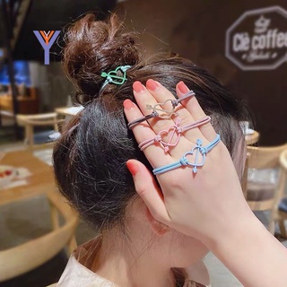 Dây cột tóc cao su co giãn hình trái tim đơn giản cho nữ