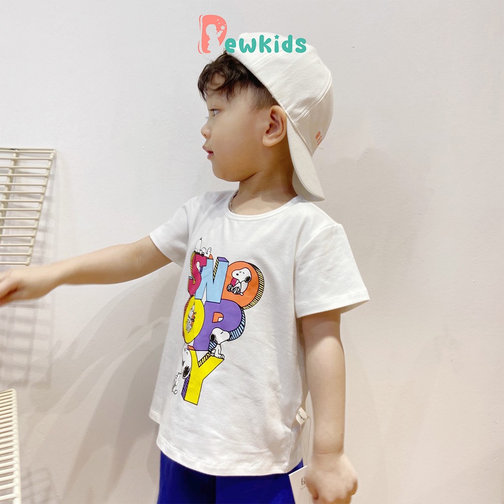 Áo thun cho bé, áo phông Dewkids cộc tay vải cotton mềm mịn thoáng mát