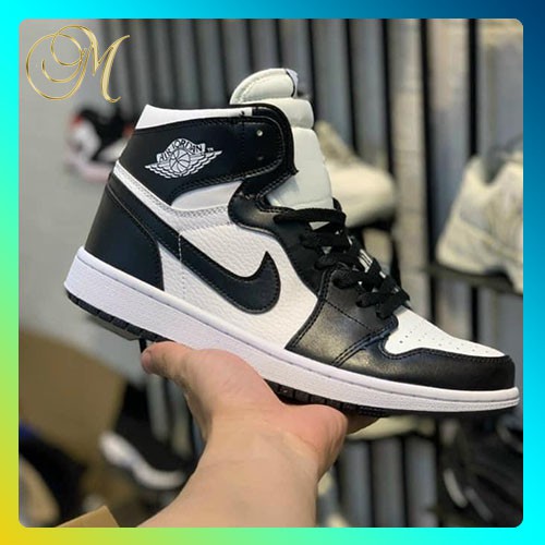 Giày Thể Thao Sneakers Nam Nữ Cổ Cao,Giày jd đen trắng cao cổ,𝐍𝐈𝐊𝐄 AIR JORDAN 1 Panda hàng ch