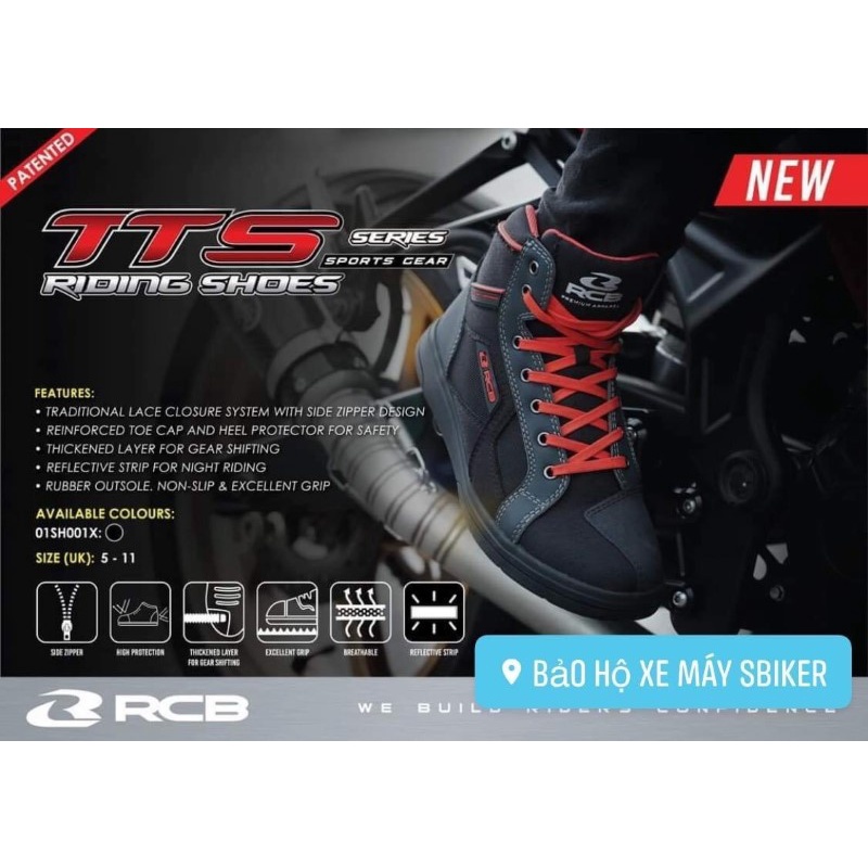 Giày Racing boy RCB - Giày Bảo Hộ Xe Moto Pkl Pkn