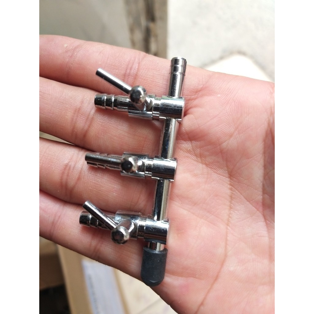 Van chia khí O2 thành nhiều vòi bằng inox 304 kết hợp tăng hay giảm lượng khí O2