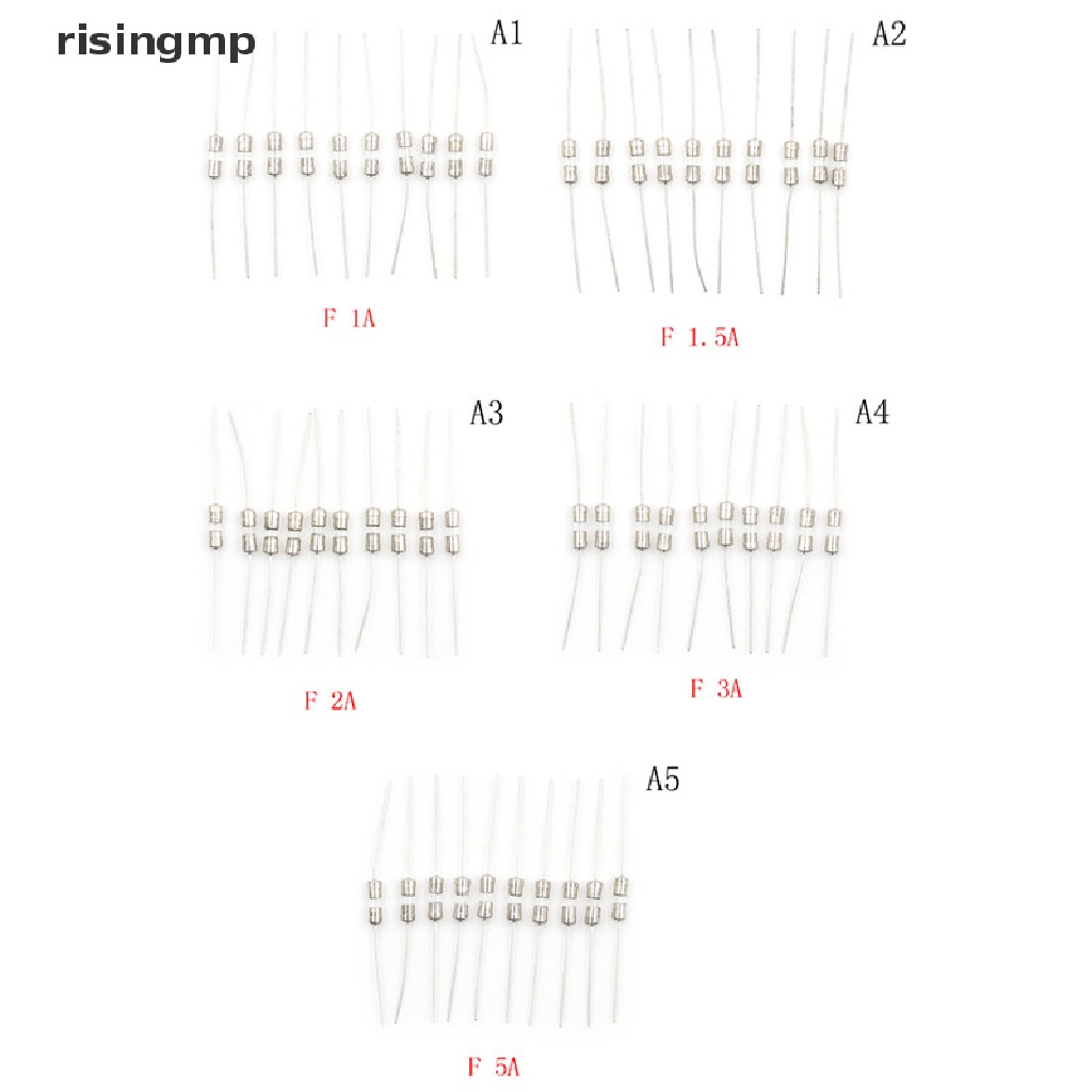 [risingmp] 10pcs F1A/1.5A/2A/3A/5A Fast Blow Glass Tube Fuse Axial Leads 3.6 x 10mm 250V ♨HOT SELL