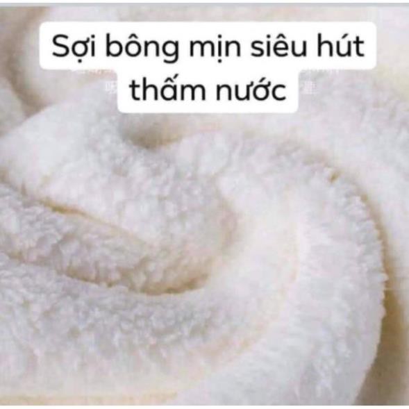 ( hàng chất đẹp, bền sẵn hàng )Khăn quấn tóc siêu thấm khô nhanh có nút cài ở sau