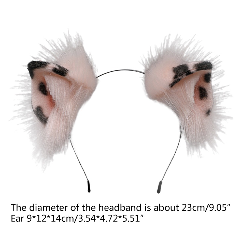 Băng Đô Tai Mèo Đính Lông Giả Hóa Trang