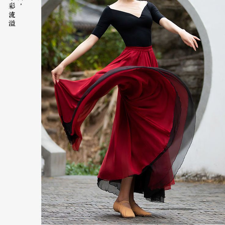 Chân Váy Xòe Dài 720 Độ Phong Cách Trung Hoa Cổ Điển