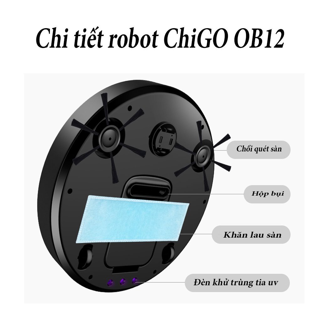 Robot hút bụi lau nhà thông minh thế hệ mới Chigo OB12 - Ahamarket