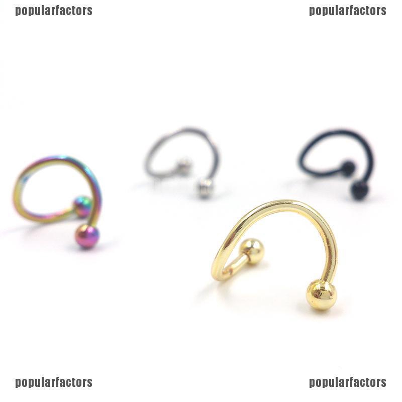 Set 4 Khuyên Mũi / Môi Bằng Thép Không Gỉ Cá Tính