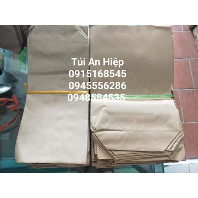 Túi giấy kraft xi măng (100 túi/tập) | Kraft bag, brown paper bag, no handle (100 pcs/ set)