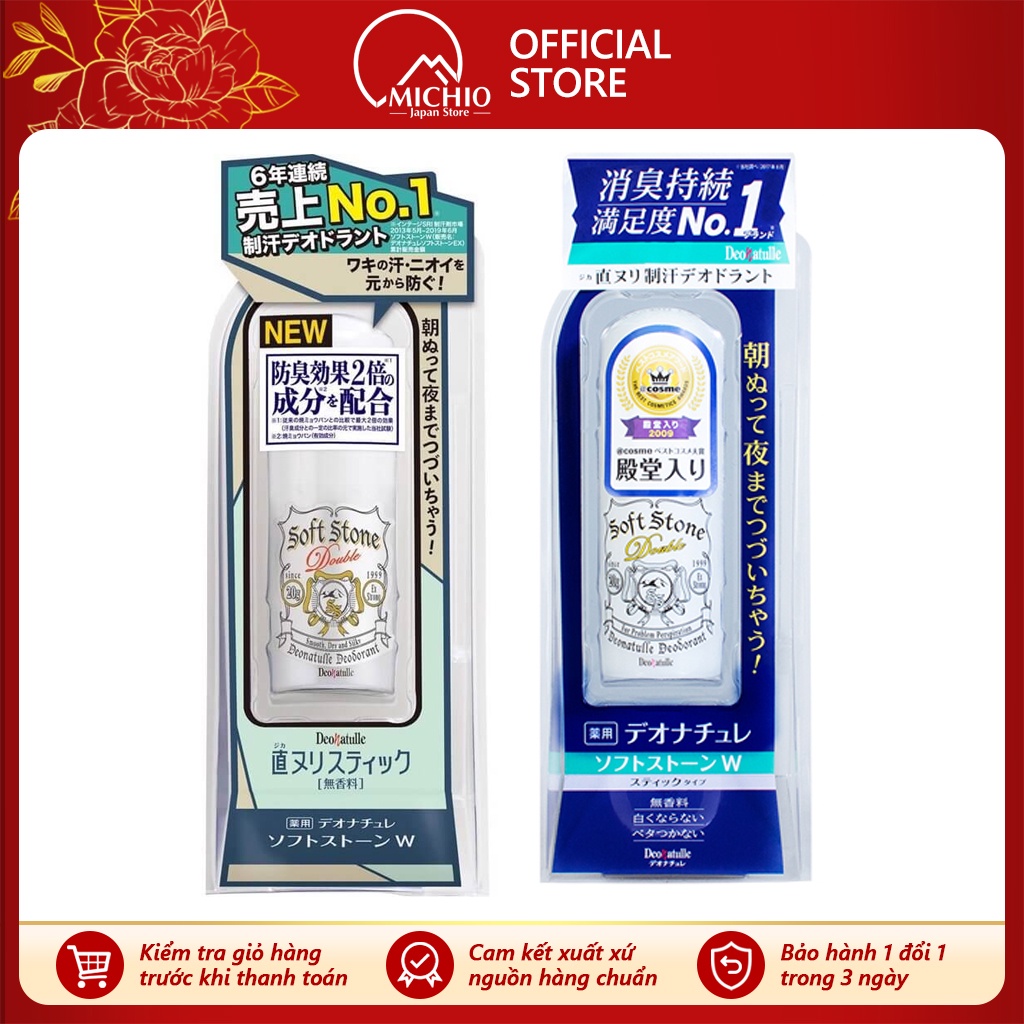 Lăn nách đá khoáng khử mùi Nhật Bản Soft Stone Crystal