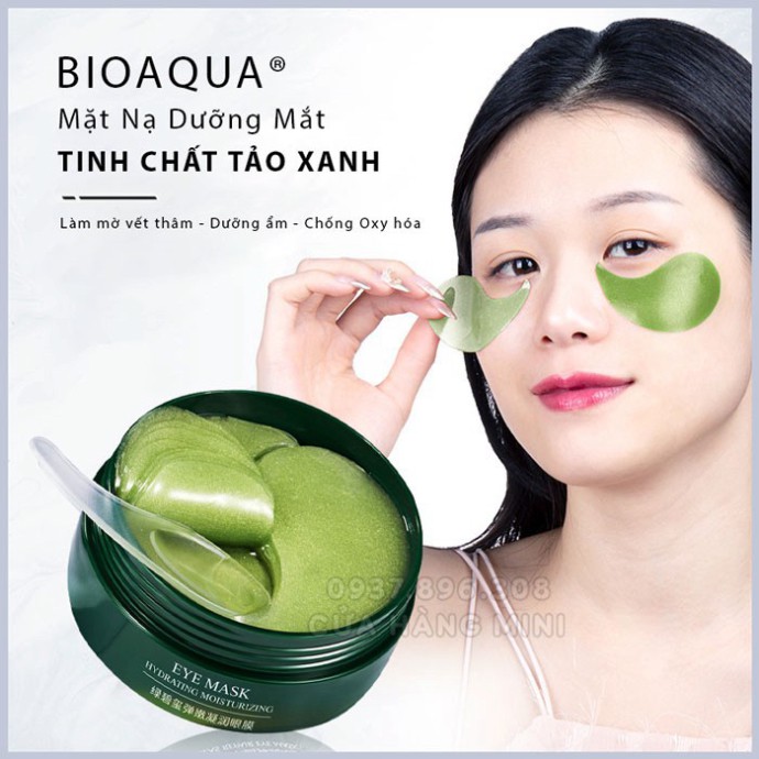 Mặt nạ mắt ❤️𝑭𝒓𝒆𝒆𝒔𝒉𝒊𝒑❤️ Hộp 60 miếng nạ mắt tinh chất tảo biển xanh Bioaqua chính hãng nội địa trung | BigBuy360 - bigbuy360.vn