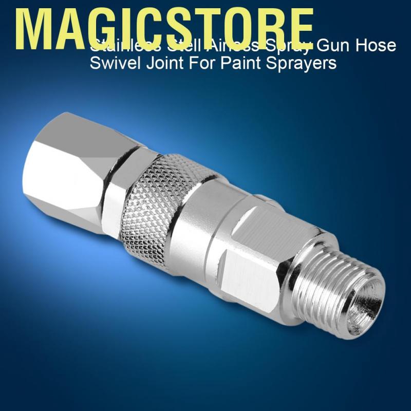 Magicstore 1/4-Inch Stainless Steel Airless High Pressure Spray Gun Hose Swivel Joint For Paint Sprayers