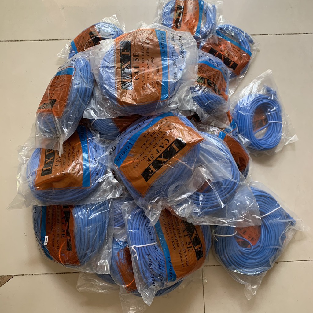 Cable Lan 💎𝓕𝓡𝓔𝓔𝓢𝓗𝓘𝓟💎Cáp mạng Lan UTP Cat 5E Bấm Sẵn 3M 5M 10M 15M 20M 25M 35M 45M 50M  SPTECH COMPUTER